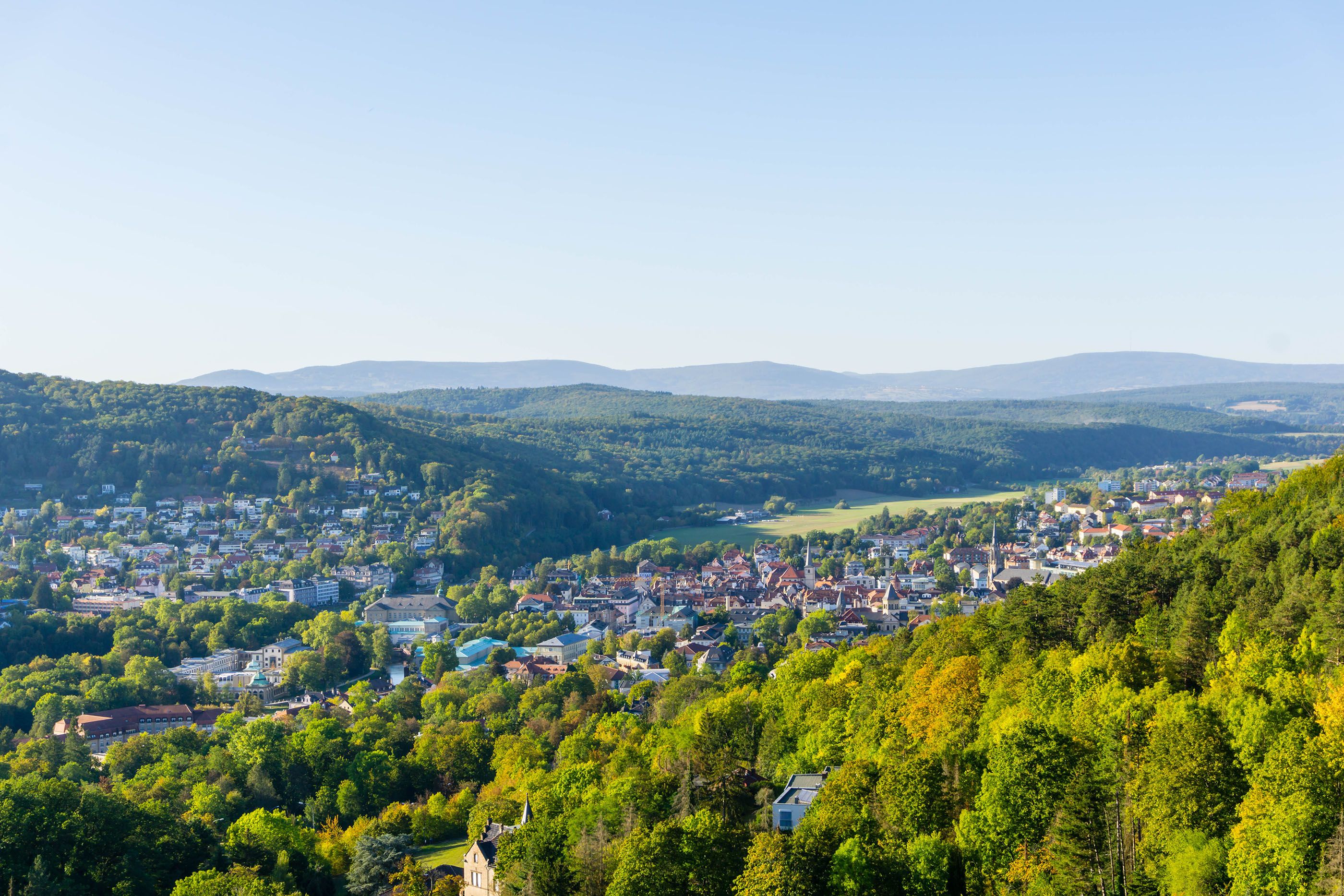 City view of Bad Kissingen in Bavaria Germany